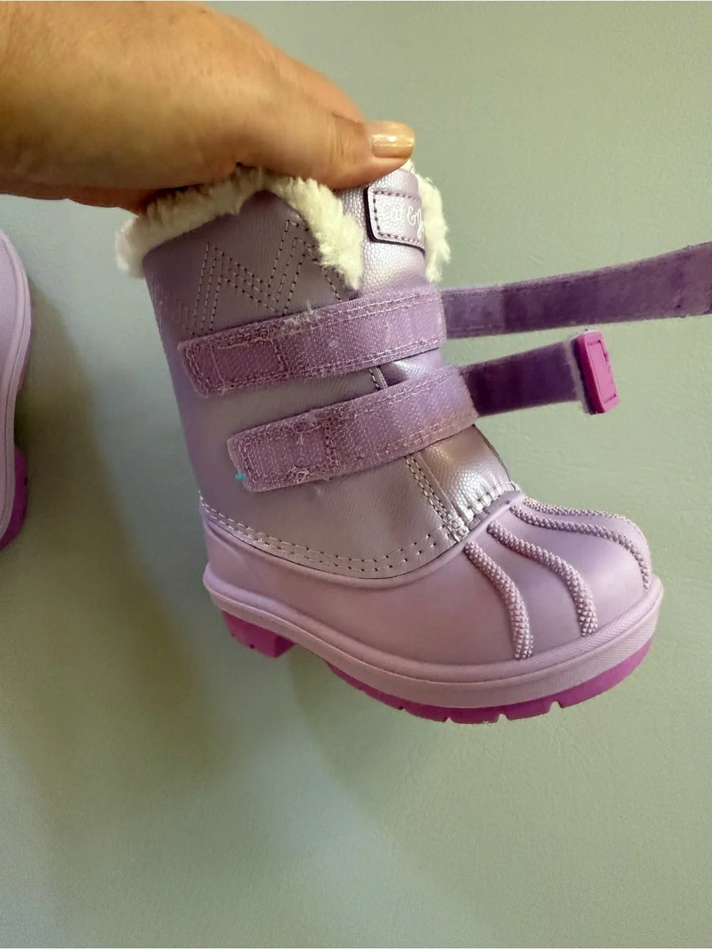 Cat & Jack Kids Girls Purple Snow Boots Waterproof Sizes 5 Toddler New no Tags